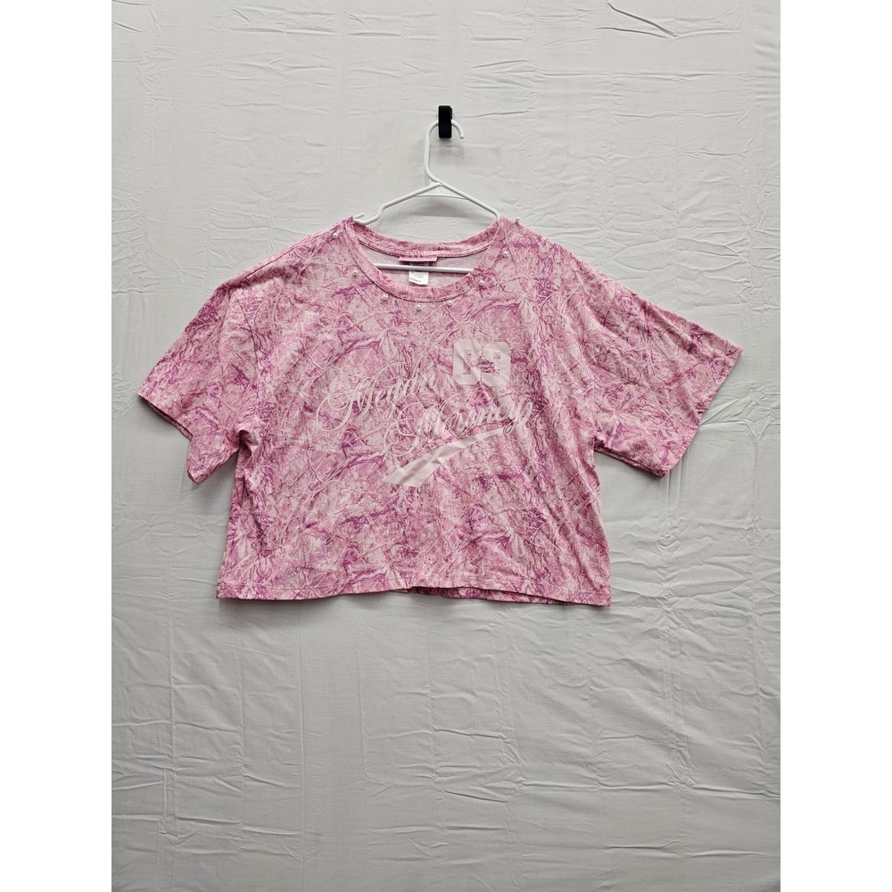 Megan Moroney Womens Graphic T-Shirt Pink Cotton Blend Casual Size XL